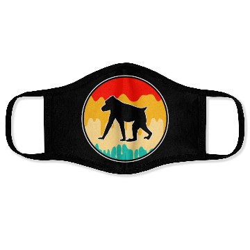 Discover monkey retro Face Masks