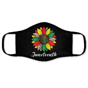 Discover Juneteenth sunflower , African American holiday Face Masks