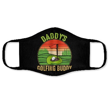 Discover Daddy's Golfing Buddy Fathers Day Face Masks