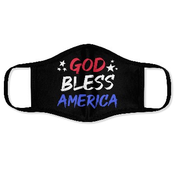 Discover Patriotic USA God Bless America Face Masks