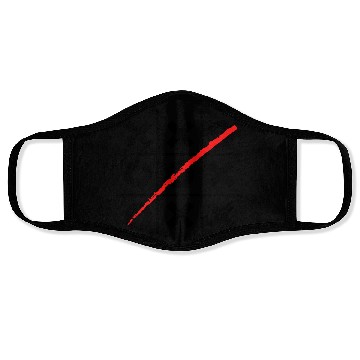 Discover White Black Minimalist Three In A Row Face Masks