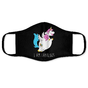 Discover I Am Fabulous Unicorn Face Masks