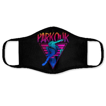Discover Parkour Free Running Traceur 80S Face Masks