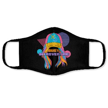 Discover Busy Introverting 90s Style Vibe Nineties Face Masks