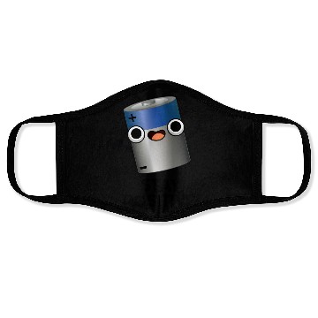 Discover Stay Positive Funny Battery Pun Face Masks