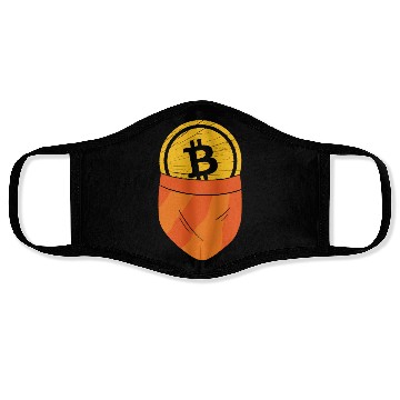 Discover Funny Bitcoin Crypto Blockchain Btc Fun lovers Face Masks
