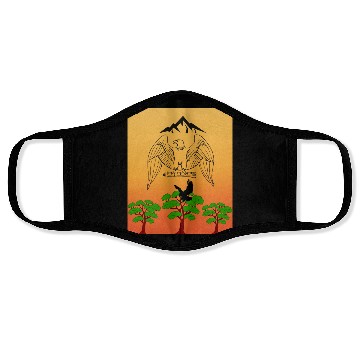 Discover eagle paint Face Masks