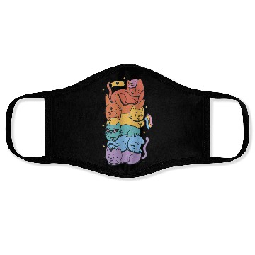 Discover Lgbtq cats cartoon Face Masks