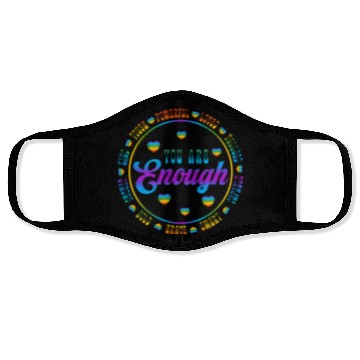 Discover You Are Enough LGBTQ Inspirational Face Masks