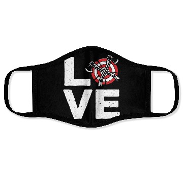 Discover Love Axe Throwing - Funny Ax Thrower Throw Lover Face Masks