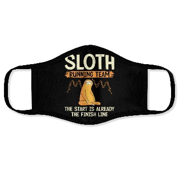 Discover Sloth Running Team Runner Marathon Trail Running Face Masks