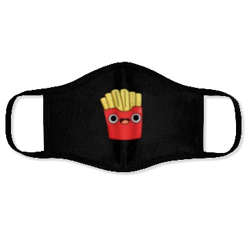 Discover Never Give Up Fry And Fry Again Funny Positive Pun Face Masks