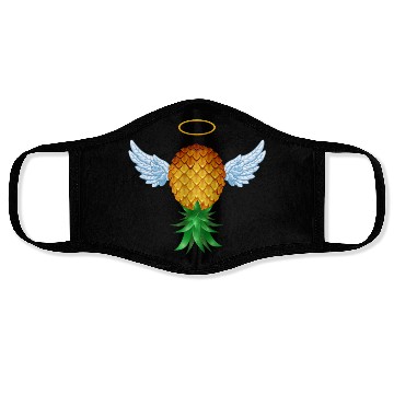 Discover Cute Swinger Upside Down Pineapple Angel Wings Face Masks