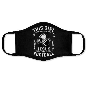Discover Christian This Girl Runs On Jesus And Football Face Masks