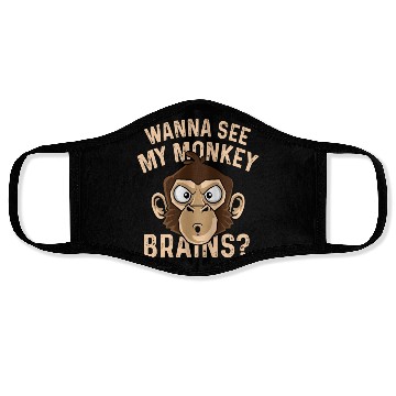 Discover Monkey Brains? Funny Worker Gift Face Masks