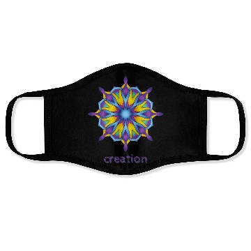 Discover Creation Mandala Design Face Masks