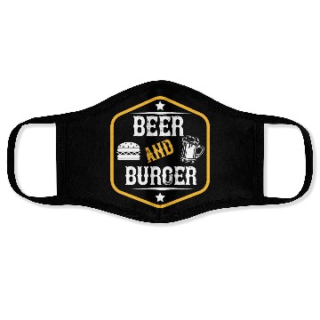 Discover Beer and burger Face Masks