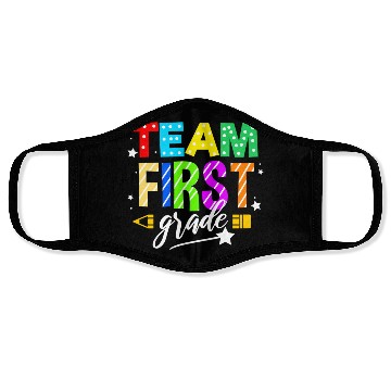 Discover Team First Grade For Elementary Teacher Face Masks