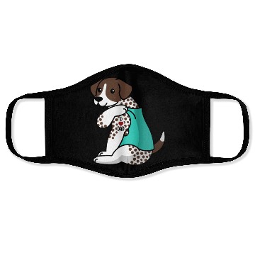 Discover I Love Dad German Shorthaired Pointer Face Masks