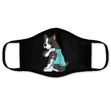Discover I Love Dad Boston Terrier Face Masks