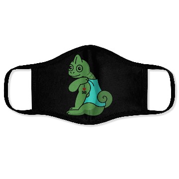 Discover I Love Dad Chameleon Reptile Face Masks