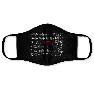 Discover Funny Math Teacher Gift Math science blackboard Face Masks