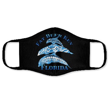 Discover Fat Deer Key Florida Vacation Tribal Dolphins Face Masks