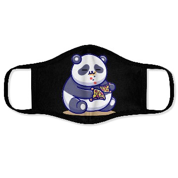 Discover Panda eating a Pizza Face Masks