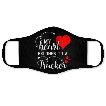 Discover I Love My Trucker Husband Wife Gift Valentines Day Face Masks