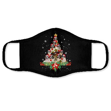 Discover Saint Bernard Christmas Tree Face Masks Dog Owner Gift