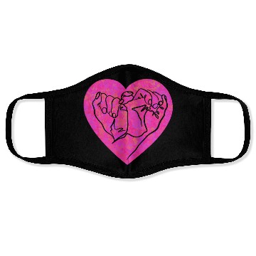 Discover Hands gesture in heart shape girly Face Masks