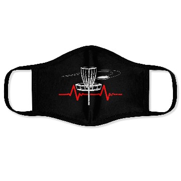 Discover Disc Golf Heartbeat Ultimate Frisbee Sports Face Masks