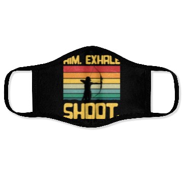 Discover Archery Girl Aim Exhale Shoot Archer Retro Vintage Face Masks