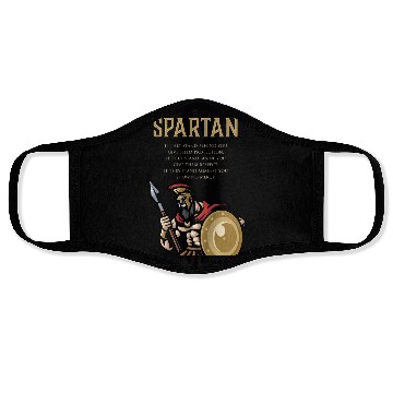 Discover Spartan Soldier Motivation Warrior Training Face Masks