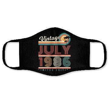 Discover Year Of Construction July 1986 Face Masks