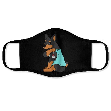 Discover I Love Dad Miniature Pinscher Face Masks