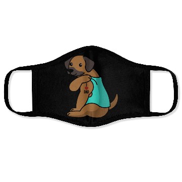 Discover I Love Dad Rhodesian Ridgeback Face Masks