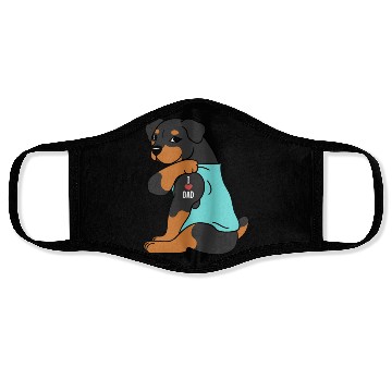 Discover I Love Dad Rottweiler Face Masks