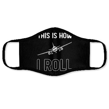 Discover Funny Pilot Airplane Lover Aviation Face Masks