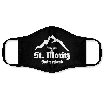 Discover St. Moritz, Swiss Region Switzerland, Schweiz Face Masks