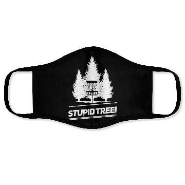 Discover Funny Disc Golf Stupid Tree Distressed Frisbee Face Masks