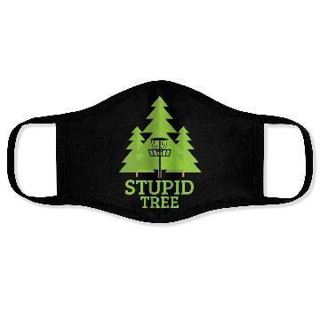 Discover Disc Golf Stupid Tree Sports Meme Quote Gift Face Masks