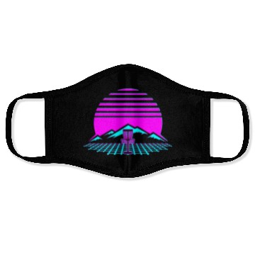 Discover Disc Golf Retro Vintage 80s Style Face Masks