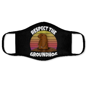 Discover Respect The Groundhog Face Masks