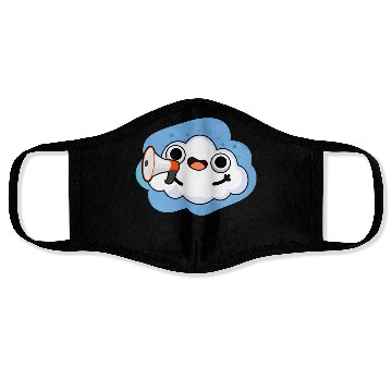 Discover Cloud And Clear Funny Weather Pun Face Masks
