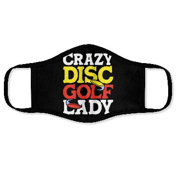 Discover Crazy Disc Golf Lady Disc Golfer Face Masks