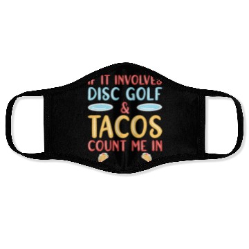 Discover Disc Golf & Tacos Disc Golfer Face Masks