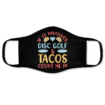 Discover Disc Golf & Tacos Disc Golfer Face Masks