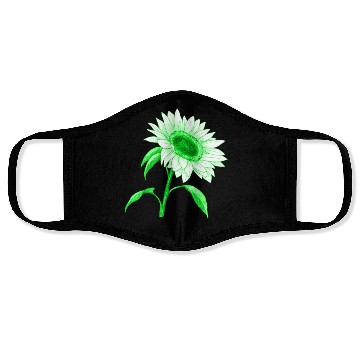 Discover Green sunflower Face Masks