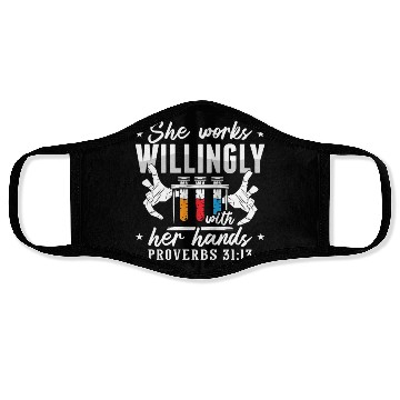 Discover Lab Tech She Works Willingly Laboratory Technician Face Masks